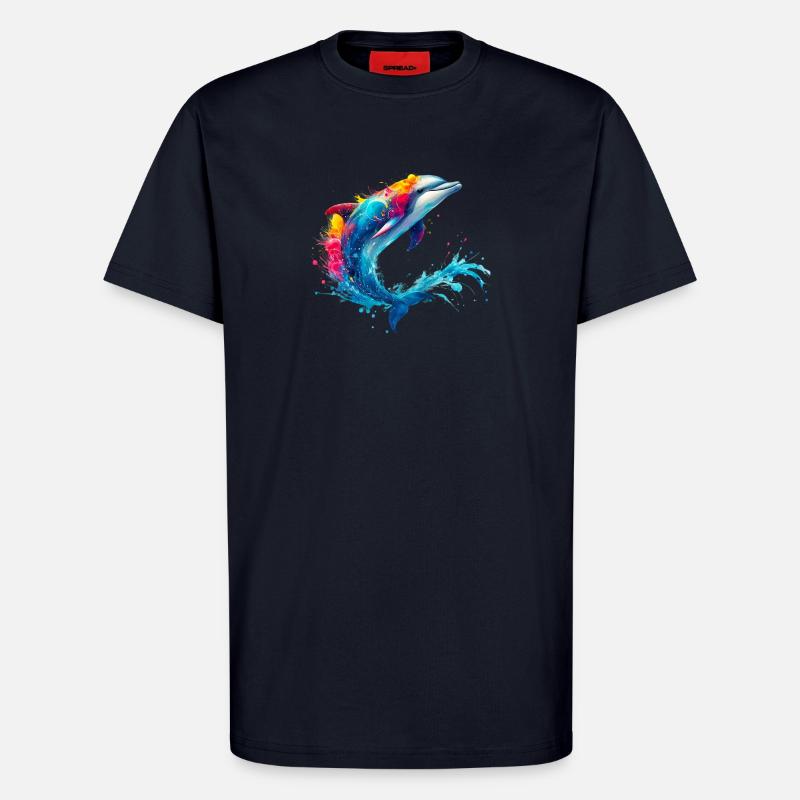 Dolphin - T-Shirt - made by SPREAD - DARK NAVY