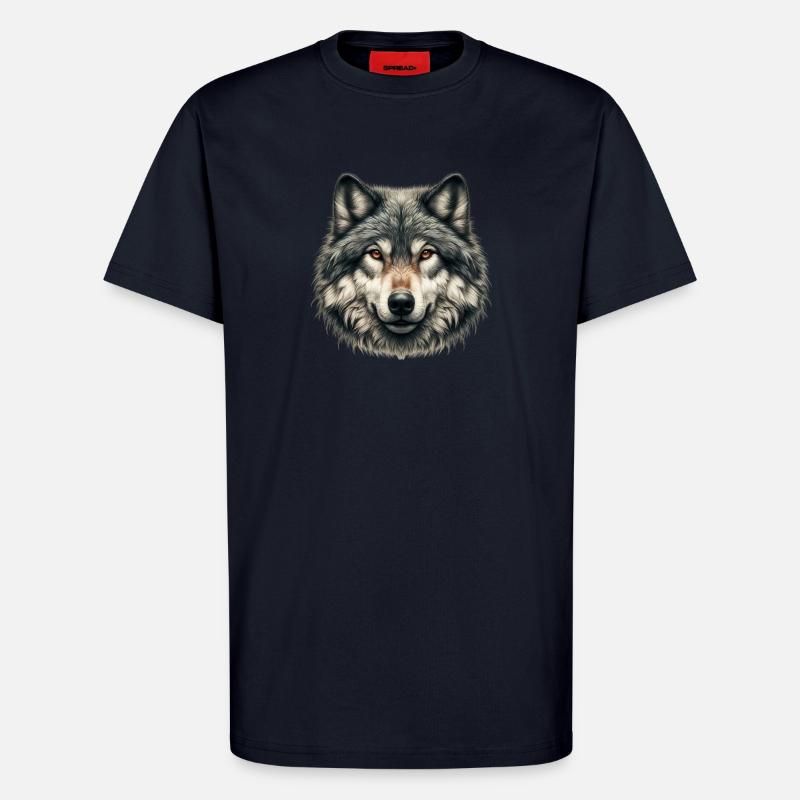 Wolf - T-Shirt - made by SPREAD - DARK NAVY