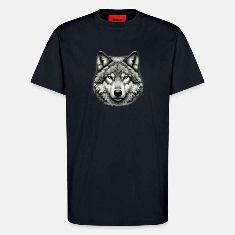 Wolf - T-Shirt - made by SPREAD - DARK NAVY
