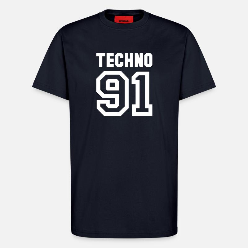 TECHNO Rave 90er Raver - T-Shirt - made by SPREAD - DARK NAVY
