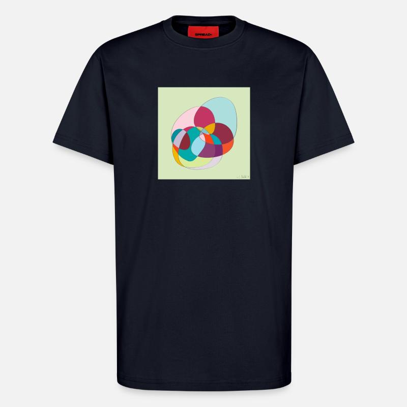 Verschlungene Farbübergänge - T-Shirt - made by SPREAD - DARK NAVY