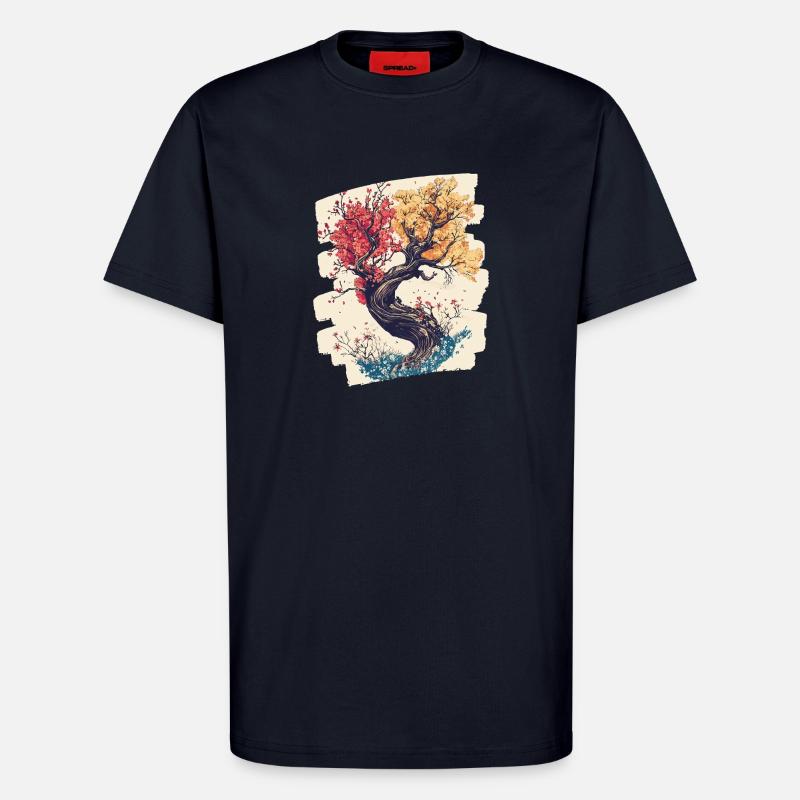 Spring Spring Beginning Flower Flowers - T-Shirt - made by SPREAD - DARK NAVY