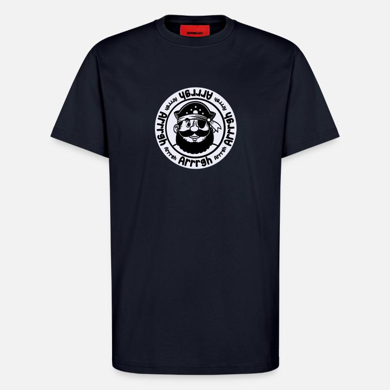 Funny pirate with eye patch - T-Shirt - made by SPREAD - DARK NAVY