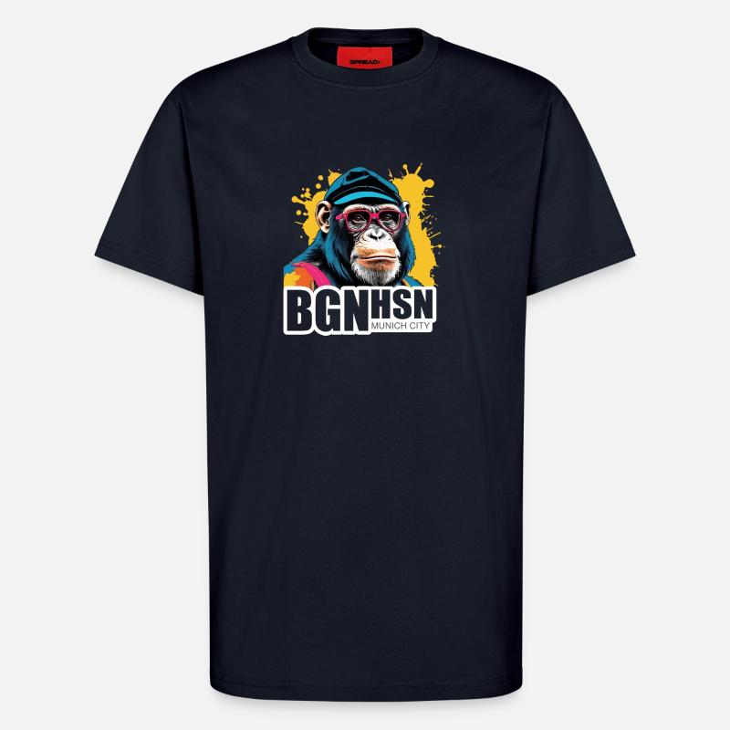 Bogenhausen - parce que c’est votre capot ! - T-shirt bio décontracté fabriqué en UE - DARK NAVY
