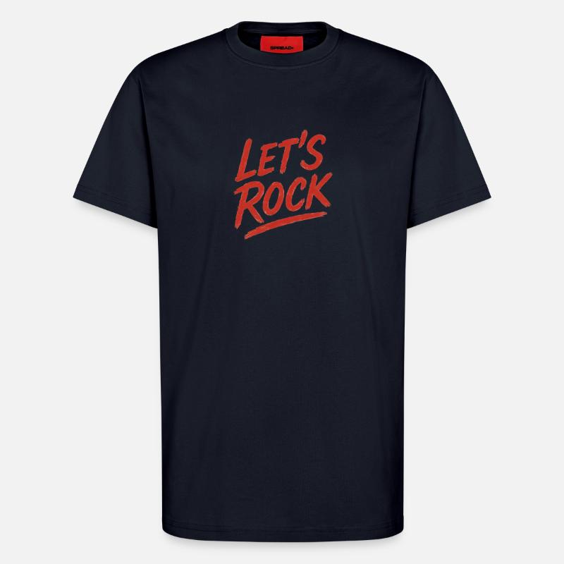 Lebendiges Rock-Text-Grafikdesign - T-Shirt - made by SPREAD - DARK NAVY
