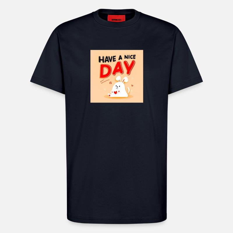 Niedliches Hasen-Design mit positiver Botschaft - T-Shirt - made by SPREAD - DARK NAVY