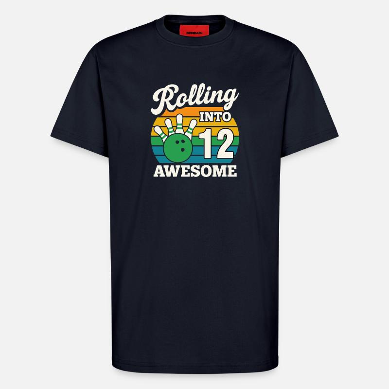 Rolling Into 12s Bowling Celebration - T-Shirt - made by SPREAD - DARK NAVY