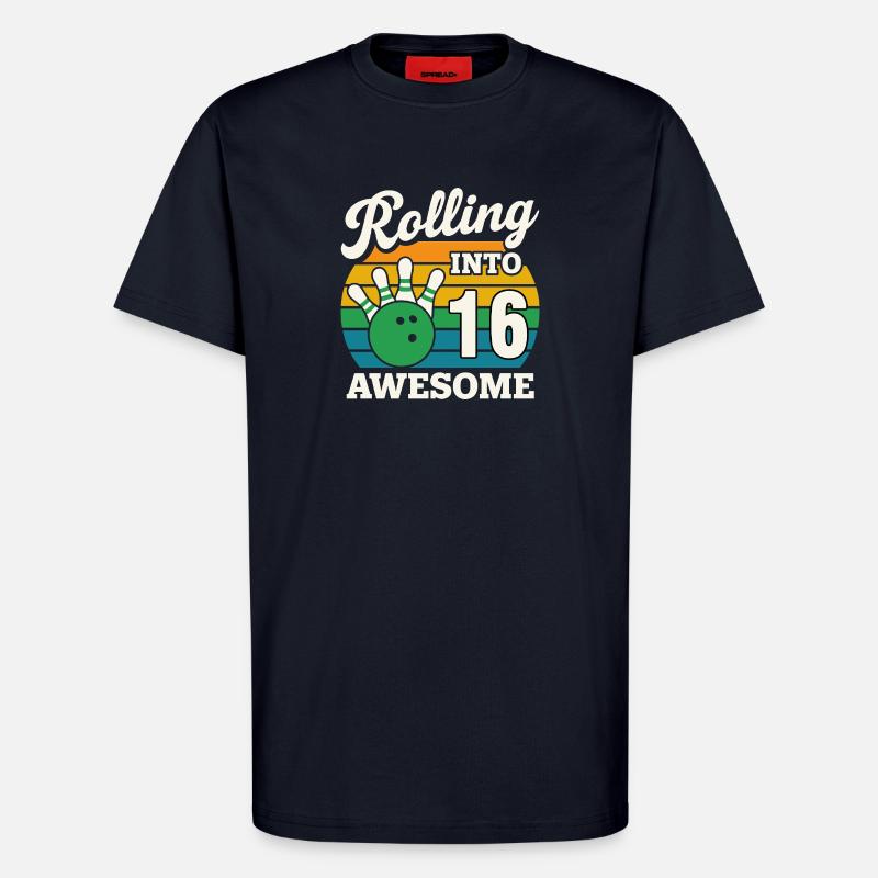 Rolling into 16 Birthday Celebration - T-Shirt - made by SPREAD - DARK NAVY