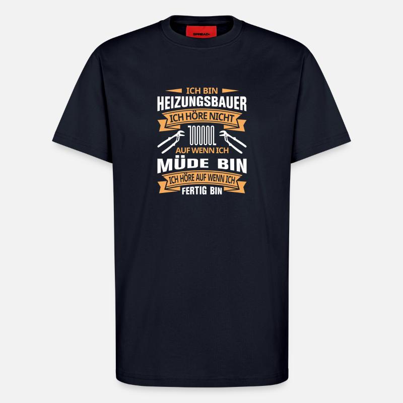 Heating Engineer Heating Construction Plumber Plumber - T-Shirt - made by SPREAD - DARK NAVY
