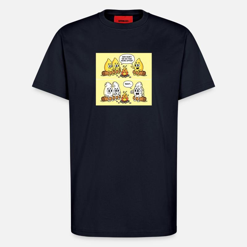 Popcorn Gag – Campfire Fun Gone Wrong - T-Shirt - made by SPREAD - DARK NAVY
