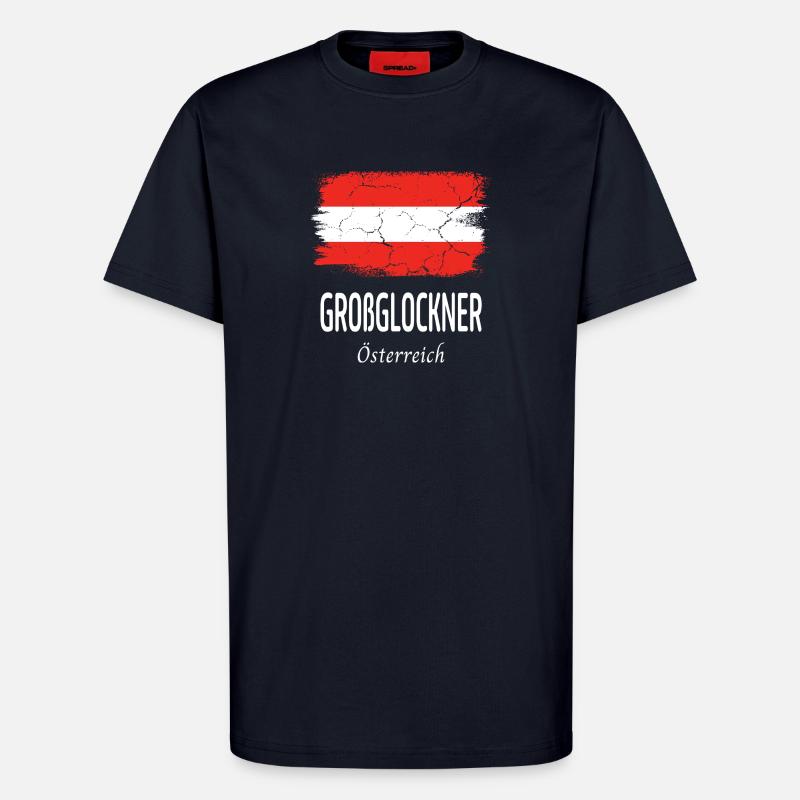 Großglockner - T-shirt bio décontracté fabriqué en UE - DARK NAVY