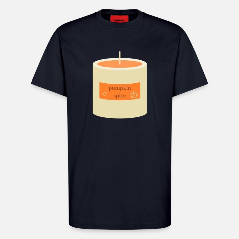 Græskar krydderi stearinlys - Organic relaxed T-shirt made in EU - DARK NAVY