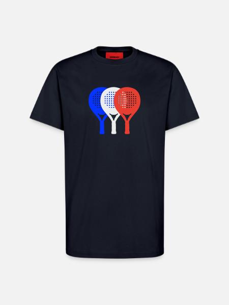Padel-Frankreich2 - T-Shirt - made by SPREAD - DARK NAVY