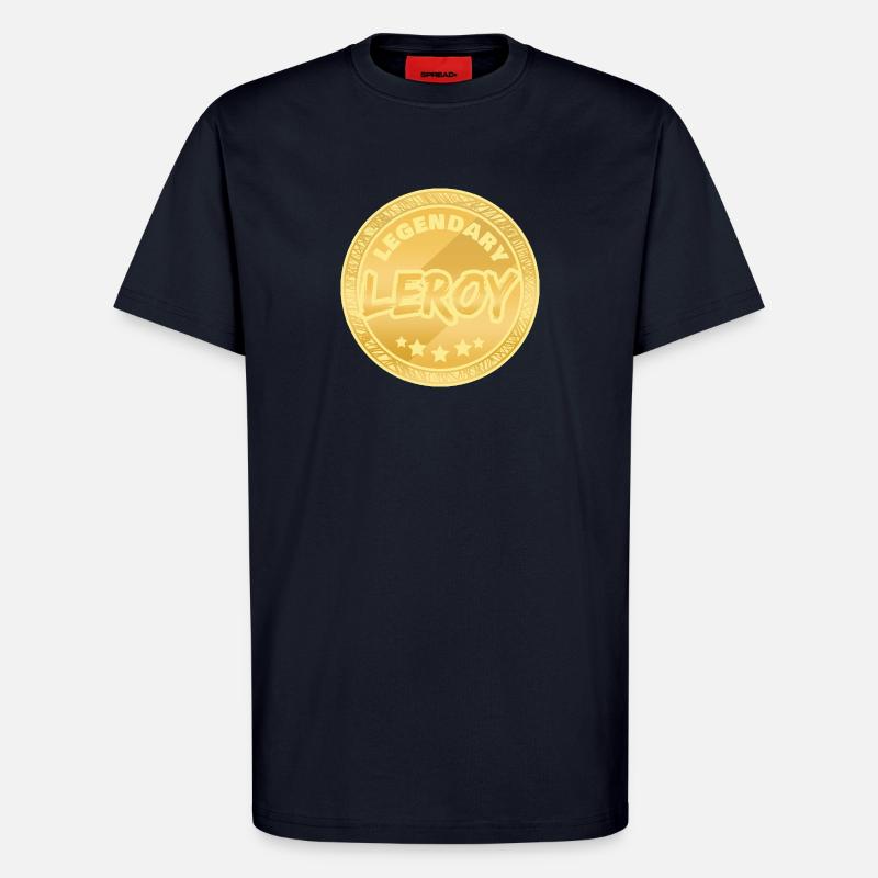 Leroy as a given name - T-Shirt - made by SPREAD - DARK NAVY