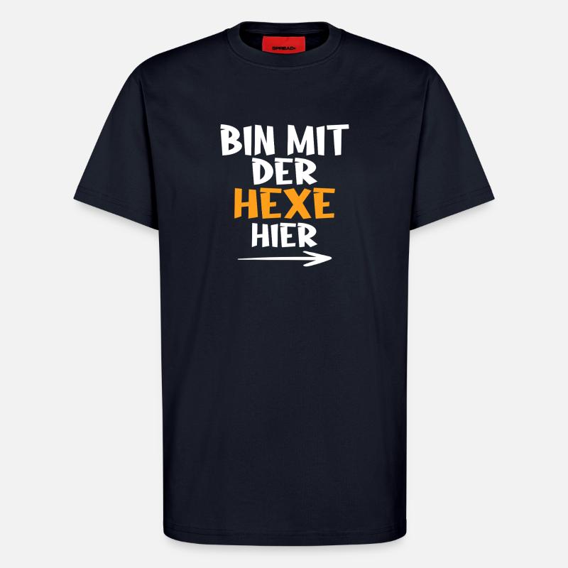 Bin mit der Hexe hier - T-Shirt - made by SPREAD - DARK NAVY