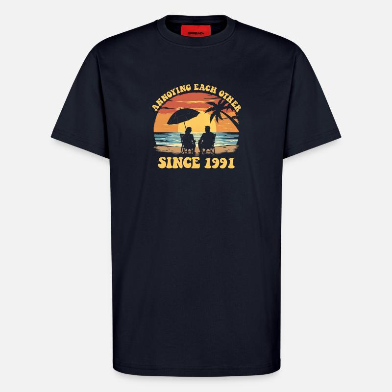 Anniversary of mutual harassment since 1991 - T-Shirt - made by SPREAD - DARK NAVY