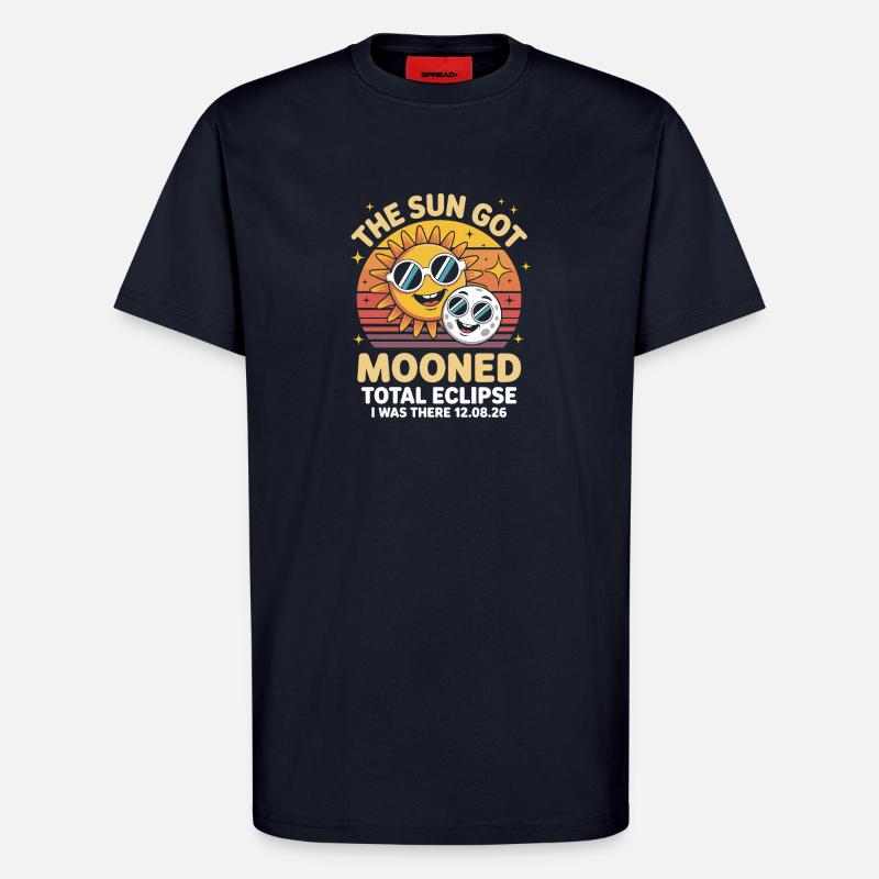 Sonne Mond Eclipse mit Brille - T-Shirt - made by SPREAD - DARK NAVY