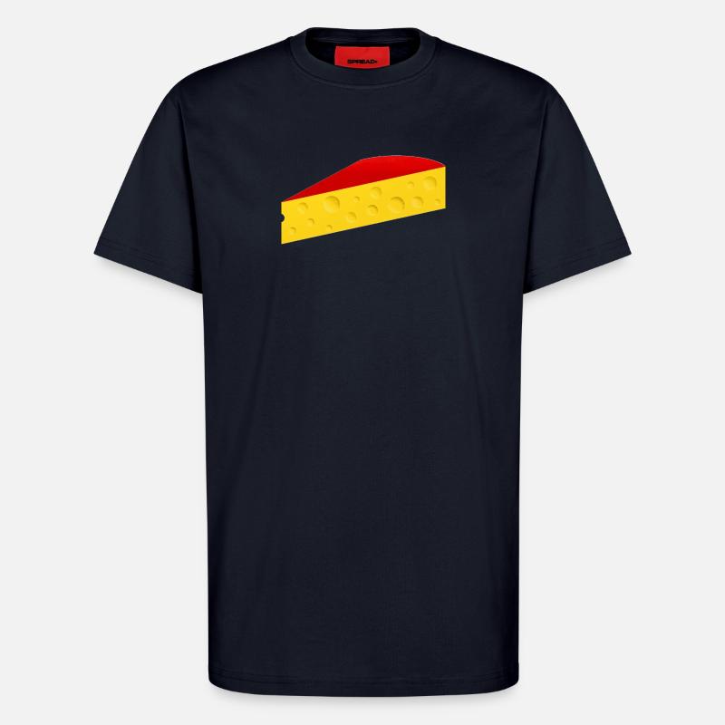 Käseecke mit roter Rinde - T-Shirt - made by SPREAD - DARK NAVY