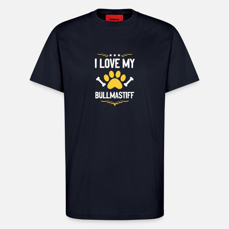 Ich liebe Bullmastiff - T-Shirt - made by SPREAD - DARK NAVY