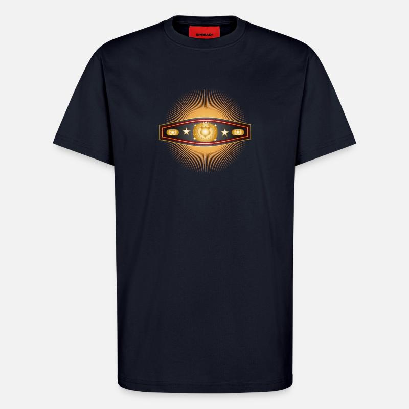Strahlender Box-Gürtel – Champion Design - T-Shirt - made by SPREAD - DARK NAVY