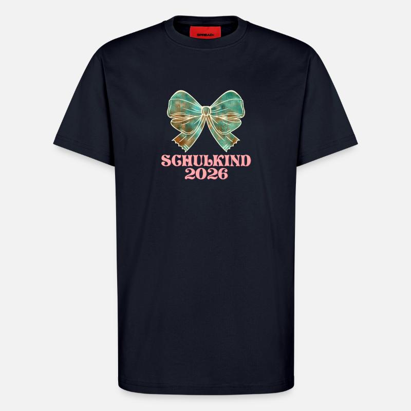 Schulkind 2026 Einschulung Mädchen - T-Shirt - made by SPREAD - DARK NAVY