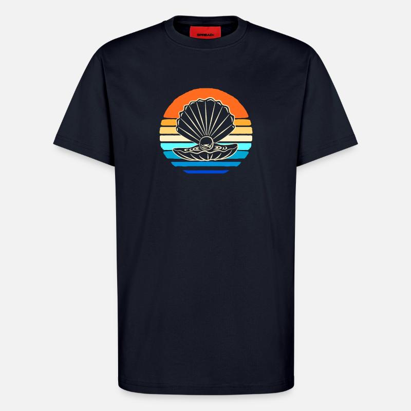 Shell collector shell - T-Shirt - made by SPREAD - DARK NAVY