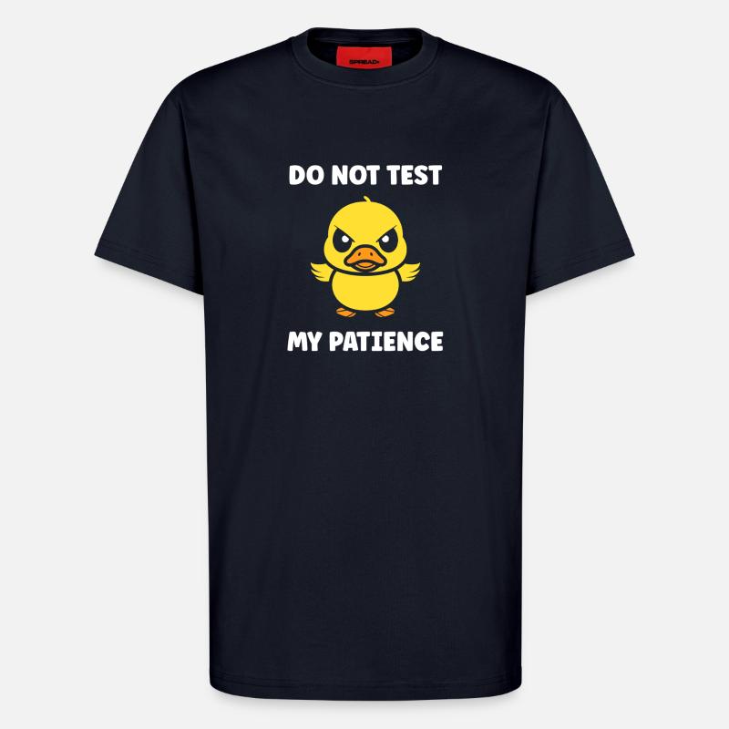 Grumpy Duckling: Geduld zum Testen - T-Shirt - made by SPREAD - DARK NAVY