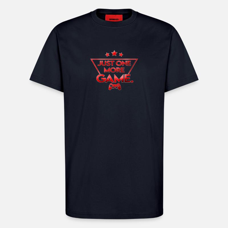 Just_one_more_game_-_rot_farbe - T-Shirt - made by SPREAD - DARK NAVY