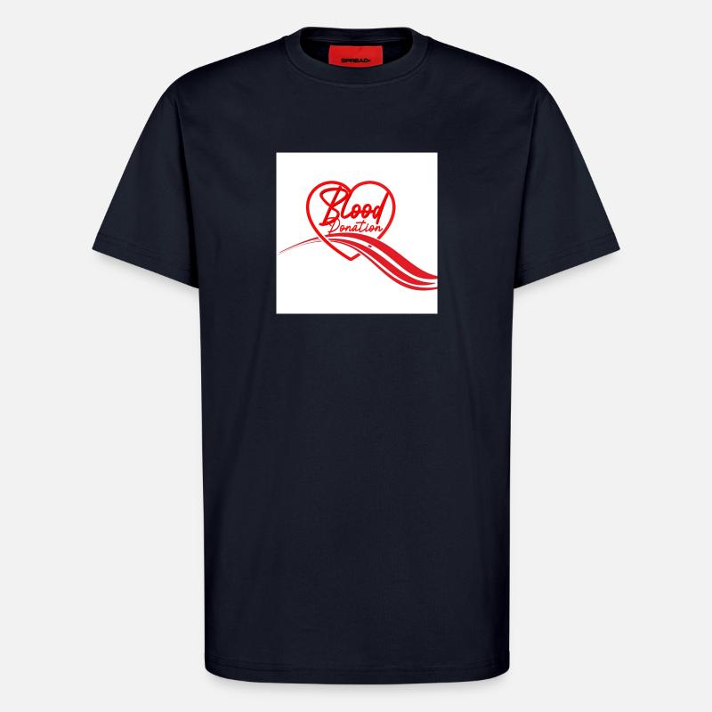 Herz-Logo der Blutspende - T-Shirt - made by SPREAD - DARK NAVY