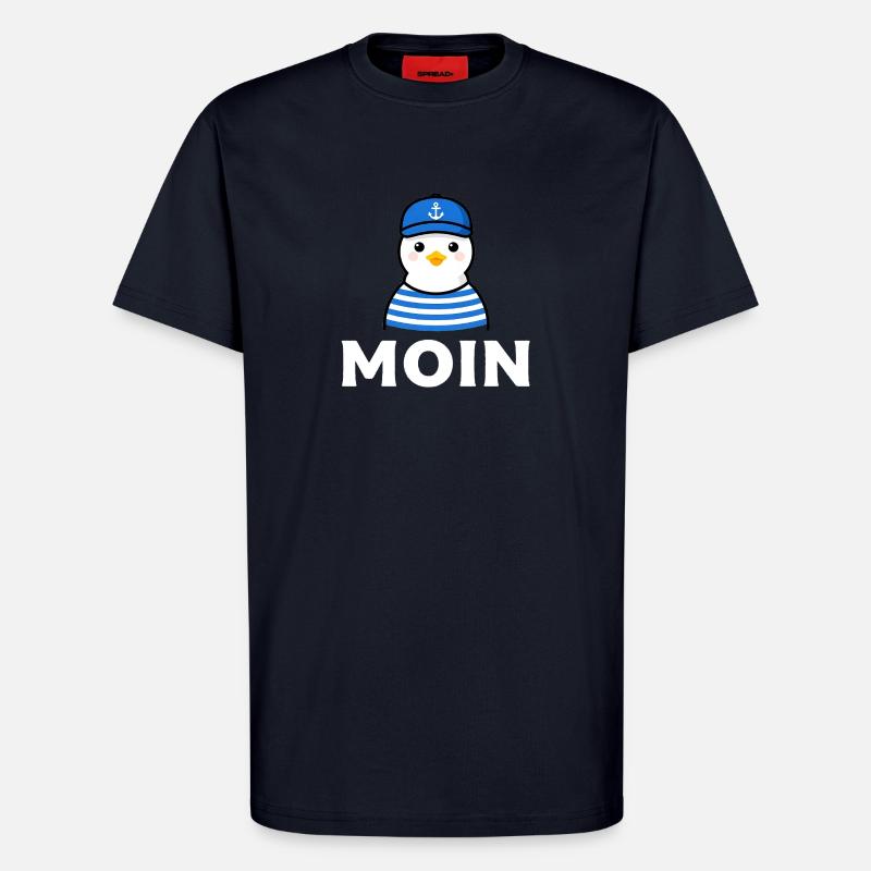 Moin Möwe im Sailor-Stil - T-Shirt - made by SPREAD - DARK NAVY