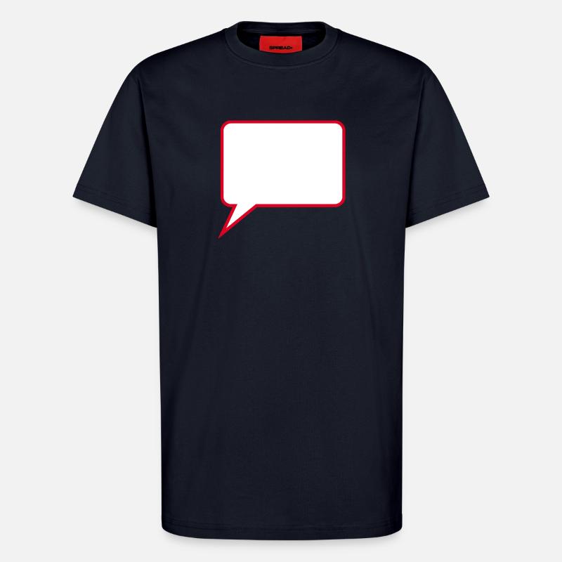 Personalize your own speech bubble comic - T-Shirt - made by SPREAD - DARK NAVY