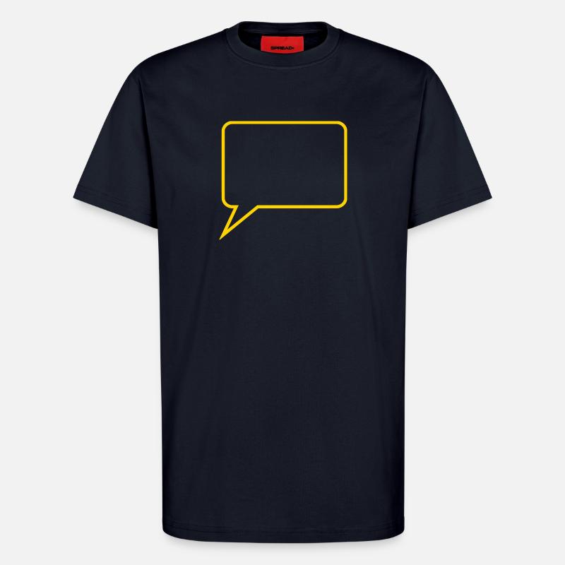 Personalize your own speech bubble comic - T-Shirt - made by SPREAD - DARK NAVY