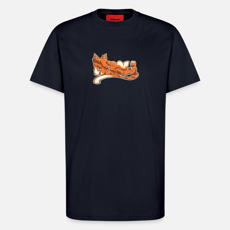 Merow, ein gezogenes Wort - T-Shirt - made by SPREAD - DARK NAVY