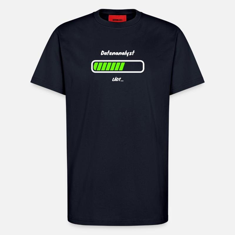 Datenanalyst Loading Data Analyst Statistik - T-Shirt - made by SPREAD - DARK NAVY