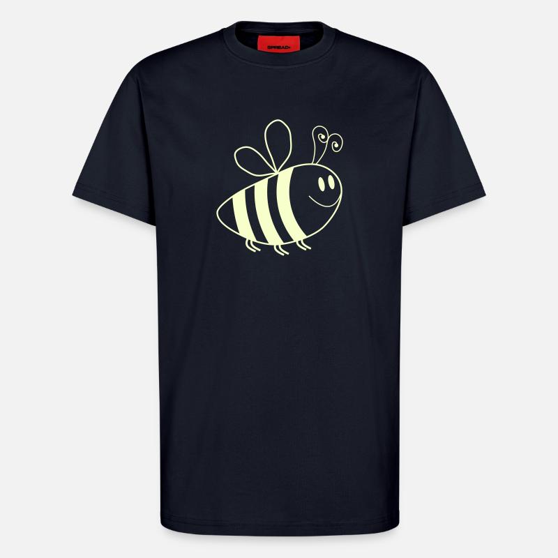 Smiling Bees Pattern - T-Shirt - made by SPREAD - DARK NAVY