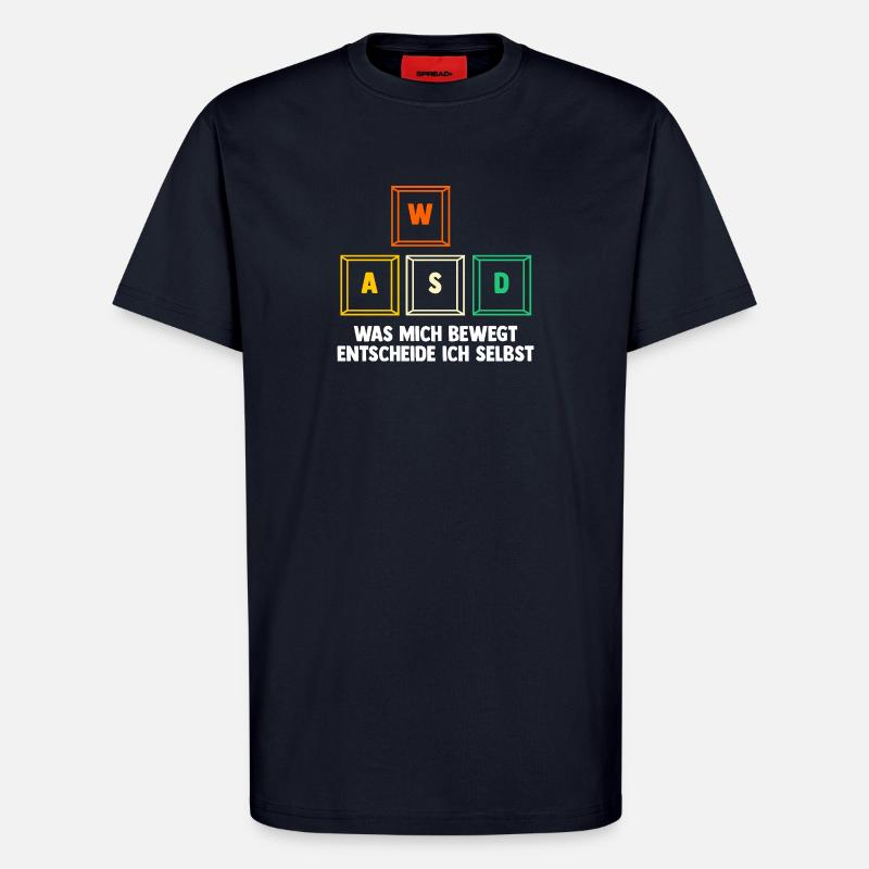 Spill, dataspiller, spiller - Organic Relaxed T-skjorte produsert i EU - DARK NAVY