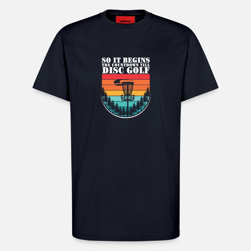 Cadeaux de disc golf Disc Golf - T-shirt bio décontracté fabriqué en UE - DARK NAVY