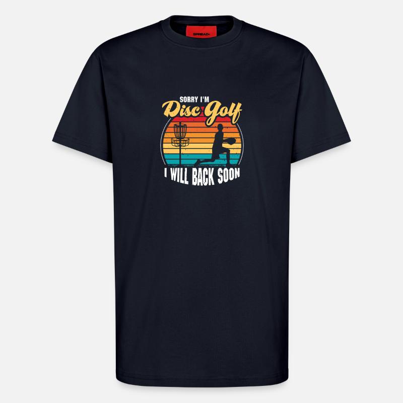 Cadeaux de disc golf Disc Golf - T-shirt bio décontracté fabriqué en UE - DARK NAVY