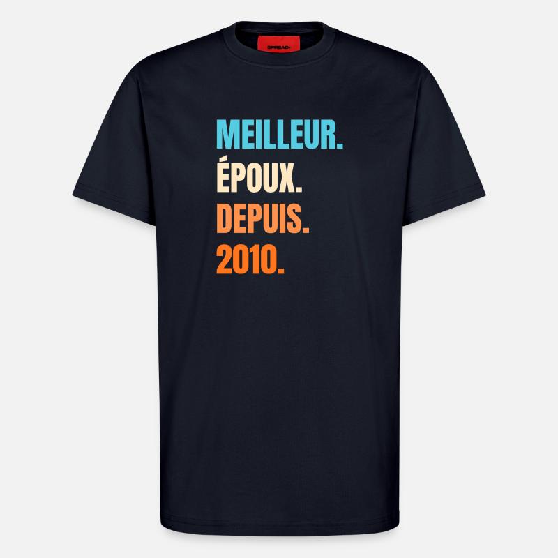 Bester Ehemann seit 2010 Geschenk-Ehemann - T-Shirt - made by SPREAD - DARK NAVY