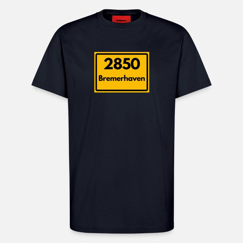 OLD POSTCODE POSTCODE RETRO 2850 BREMERHAVEN - T-Shirt - made by SPREAD - DARK NAVY