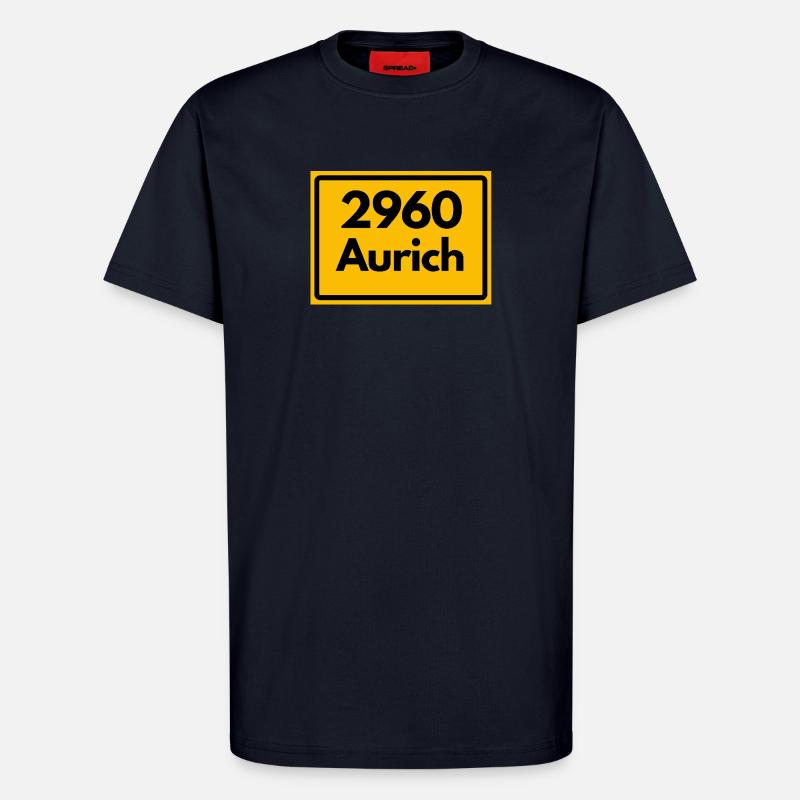 ANCIEN CODE POSTAL 2960 AURICH OSTFRIESLAND - T-shirt bio décontracté fabriqué en UE - DARK NAVY