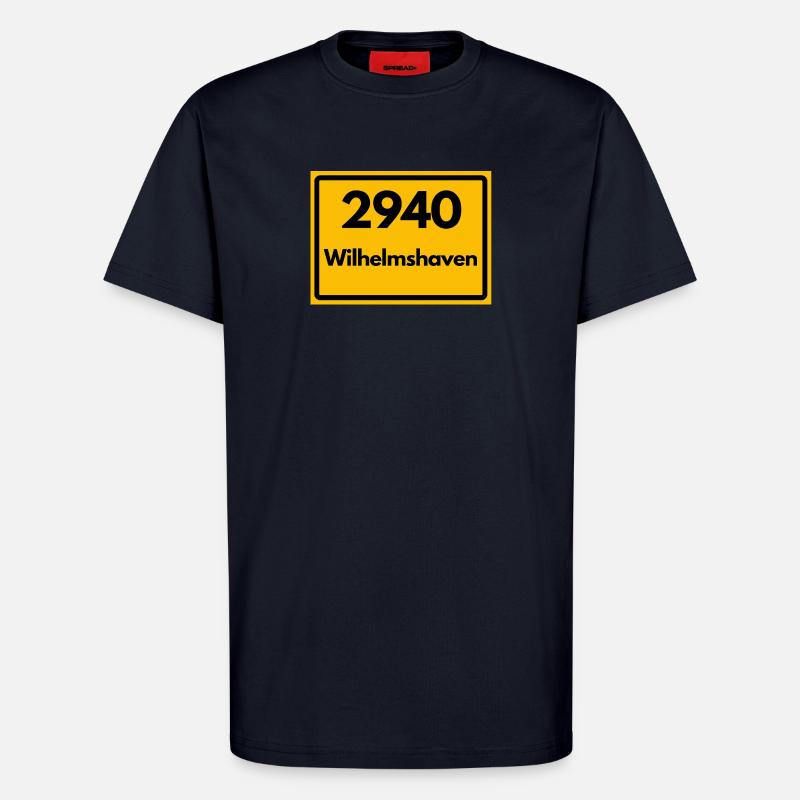 OLD POSTCODE POSTCODE RETRO 2940 WILHELMSHAVEN - T-Shirt - made by SPREAD - DARK NAVY