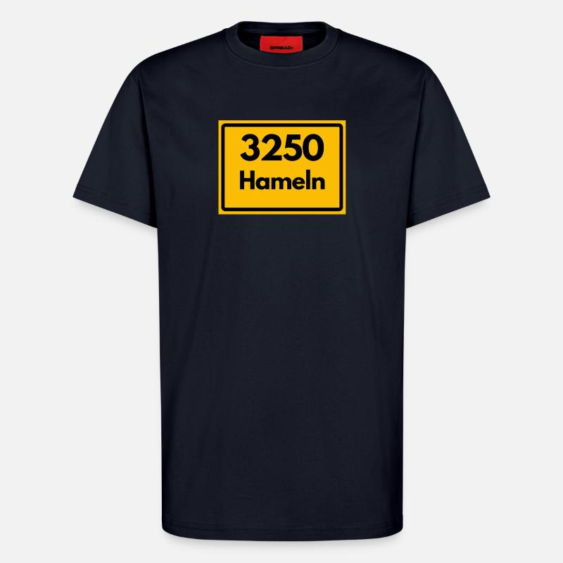 ANCIEN CODE POSTAL 3250 HAMELN RATTENFÄNGER - T-shirt bio décontracté fabriqué en UE - DARK NAVY