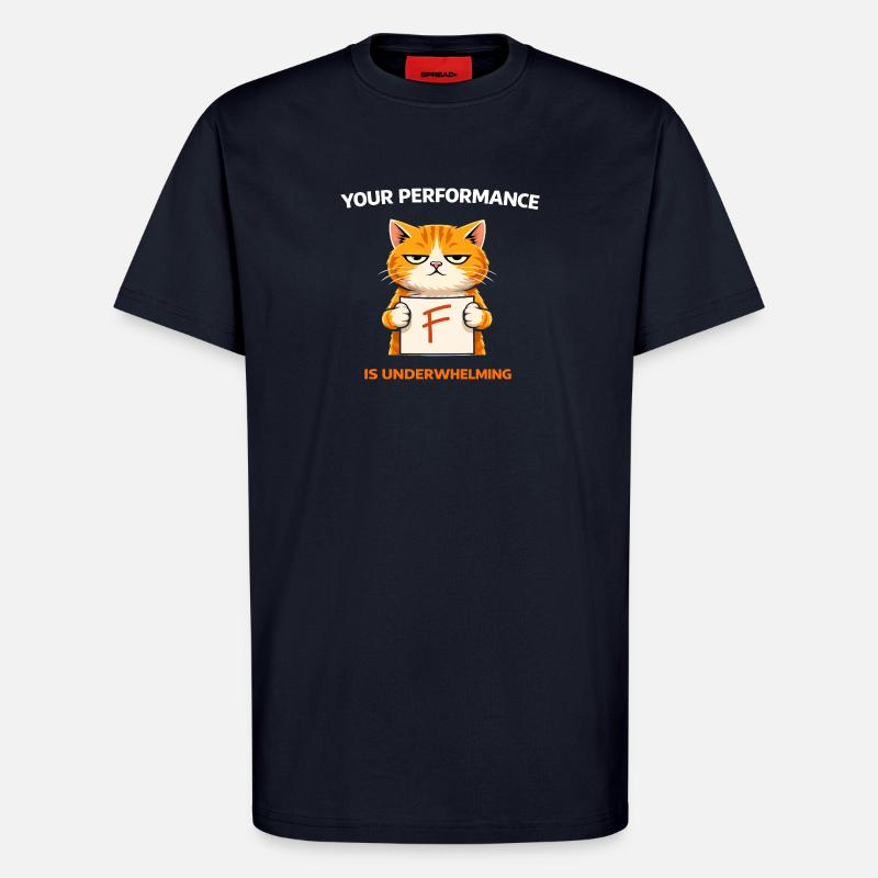 Performance décevante de Cat - T-shirt bio décontracté fabriqué en UE - DARK NAVY