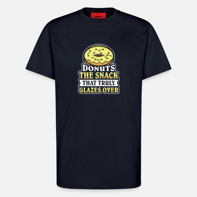 Restauration rapide en donuts - T-shirt bio décontracté fabriqué en UE - DARK NAVY