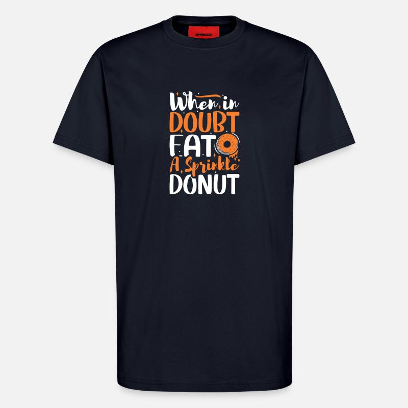 Restauration rapide en donuts - T-shirt bio décontracté fabriqué en UE - DARK NAVY