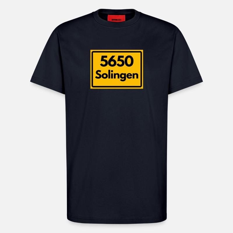 ALTE POSTLEITZAHL PLZ RETRO 5650 SOLINGEN - T-Shirt - made by SPREAD - DARK NAVY