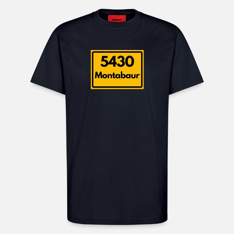 OLD POSTCODE POSTCODE RETRO 5430 MONTABAUR - T-Shirt - made by SPREAD - DARK NAVY
