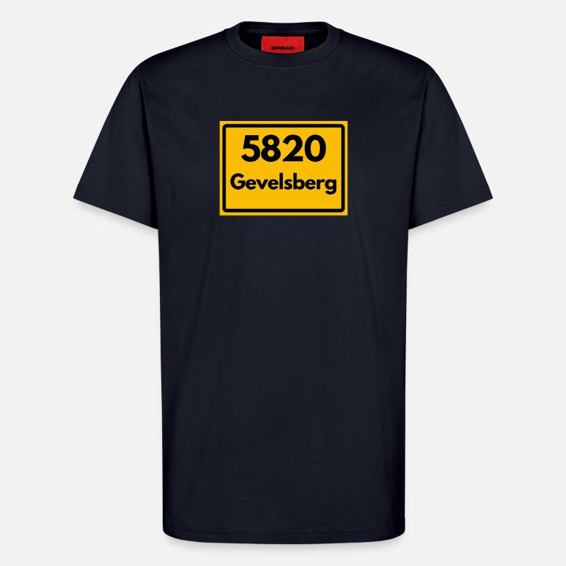 OLD POSTCODE POSTCODE RETRO 5820 GEVELSBERG - T-Shirt - made by SPREAD - DARK NAVY