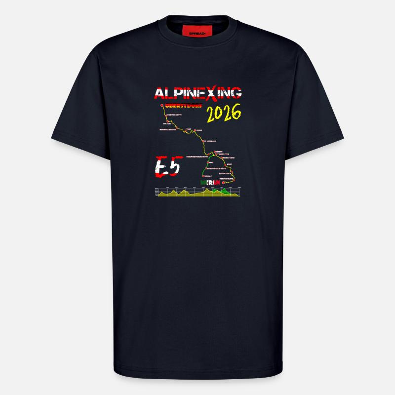 E5 Oberstdorf Meran 2026 - T-Shirt - made by SPREAD - DARK NAVY